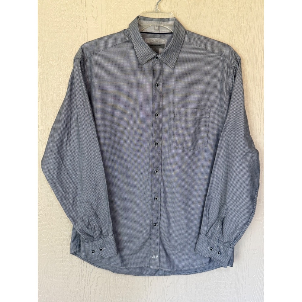 Johnston & Murphy Mens XL Tailored Fit Long Sleeve Button Down Shirt‎ EUC